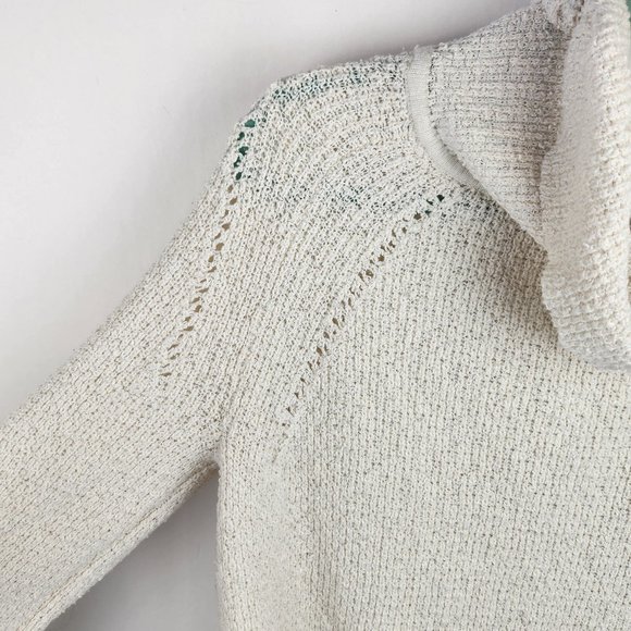 Free People By Your Side Cowl Neck Boucle Loose Knit Sweater sz S - Picture 4 of 8